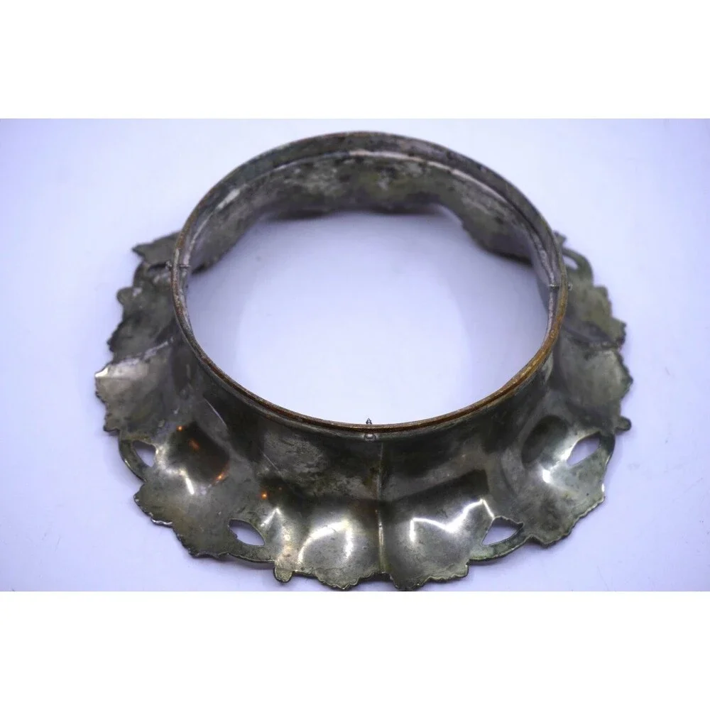 Vintage Eastern Asia Silver Plate Grapes & Leaves Champagne Wine Bottle Coaster